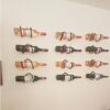 AUXPhome Wall Mounted Wine Rack Wine Bottle Rack Holder Storage Organizer with Rubber Protection（No Scratches）- Home & Kitchen Décor - Pack of 6