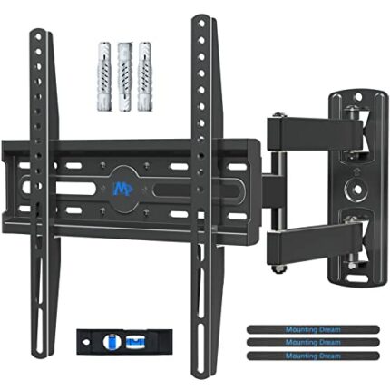 Mounting Dream TV Wall Mount Bracket Swivel and Tilt for Most 26-55 Inch LED, LCD and OLED Flat Screen TVs up to VESA 400x400mm and 27 kg with Fi