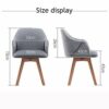 Kitchen Dining Room Furniture Chairs 360° Spin-on Fabric Upholstered Dining Chair With Solid Wood Legsfor Office Lounge Dining Kitchen Bedroom (C