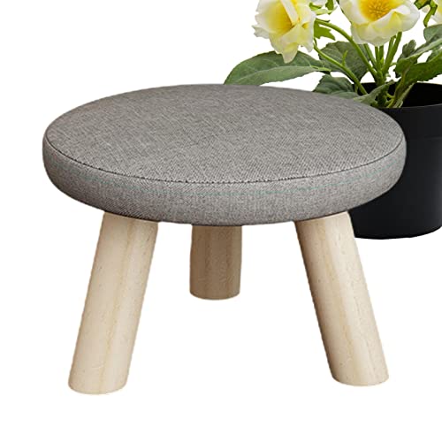 Huaxingda Small Ottoman | Wooden Storage Ottoman with Non-Slip Pad - Footstools, Small Ottoman Footrest for Living Rooms, Offices, Kitchens, and