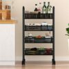 ZCMEB Kitchen Rack Storage Rack Bathroom Bedroom Storage Movable Trolley Storage Rack
