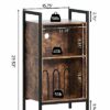 Yusong Record Player Stand, Vinyl Record Storage Display Table Holds Up to100 Albums,Turntable Stand with Metal Frame, Side End Table, Nightstand