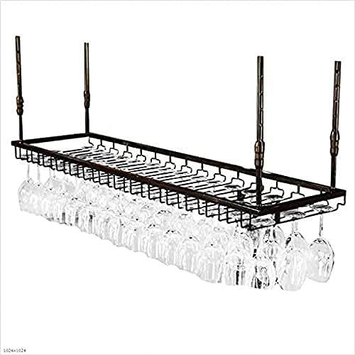 Qunine Wine Rack Wine Rack Ceiling Wine Racks,Bar,Restaurant,Hanging,Wine Glass Rack,Wall Holder For Bar Made Of Metal, Ceiling S Adjustable Heig
