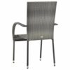 2 PCS Outdoor Dining chairs, PE Rattan Stackable Outdoor Chairs, Garden Chairs, Perfect for your Garden, Patio or Terrace 21.9 x 21.1 x 37.4 inch