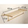 HIGOH Towel Racks, Bathroom Towel Rack Wall Mounted Towel Holder,Antique Bathroom Accessories,Brass Towel Holder,Towel Rack Holder,Wall Mounted B
