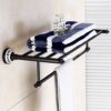 HIGOH Towel Racks,Bathroom Towel Rack Wall Mounted Towel Holder,All Copper Bath Towel Holder,Bathroom Hardware,Retro Towel Rack,Bathroom Rack