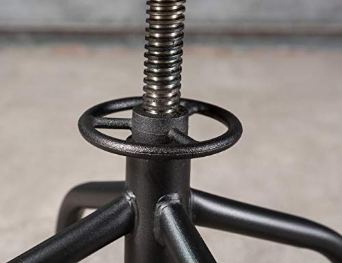 Topower Farmhouse Kitchen Stool, Industrial Counter Stool, Kitchen Deco Round Seat Standard Height Adjustable Swivel Bar Stools Indoor House Desi