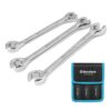 DURATECH Flare Nut Spanner Set, Double End Open Ring Spanner Set, Brake Line Spanner Wrench Set, Metric, 3-Piece, 10x12mm, 13x14mm, 15x17mm, with
