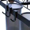 Uten Stainless Steel Draining Rack for Dishes, Dish Drainer with 2 Levels, with Cutlery Holder, Cutting Board Holder, Drip Tray,Non-Slip feet, Ea