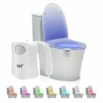 Toilet Night Light Motion Activated by ZSZT, Two Modes with 8 Color Changing, Sensor LED Washroom Night Light Fits Any Toilet