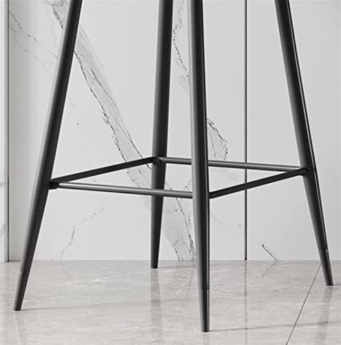 ADEADE Orange Barstools Swivel Bars Chair Bar Set of 2 with Back Kitchen Island Bar Stools Counter Height Nappa Leather Black Metal Legs for Pub