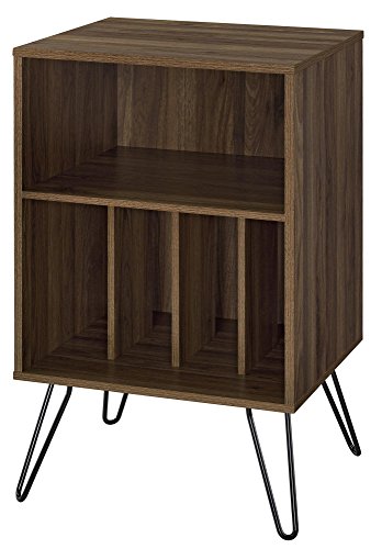 Ameriwood Concord Turntable Stand, Wood, Walnut, 52.58 x 45.72 x 86.61 cm