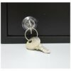 Acrimet Key Cabinet Organizer 128 Positions with Lock (Wall Mount) (128 Smoke Tags Included) (Black Cabinet)
