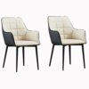 dining chair Kitchen Dining Room Furniture Chairs Dining Chairs Set Of 2 Living Room Armchair Water Proof PU Leather Kitchen Chair With Metal Leg