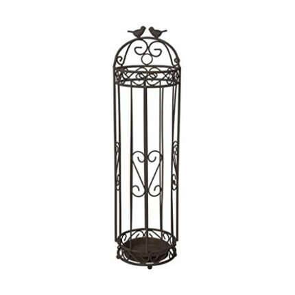 RSOCHS Metal Umbrella Stand Rack, for Canes Walking Sticks, Free Standing Umbrella Holder, Entryway, Brown