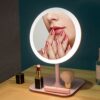 QUANJJ LED Light Makeup Lamp 10X Magnifier Battery Portable Hand Vanity Glass Mini Bathroom Cosmetic Bath Suction Cups