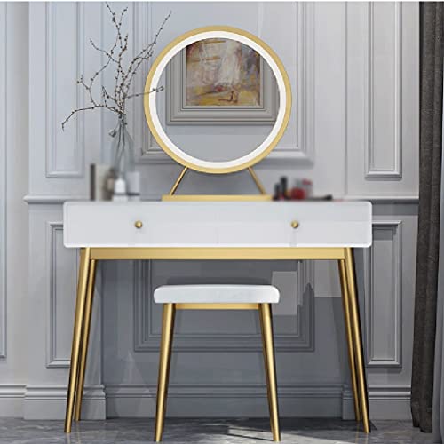 JYDQM Dressing Table Sets Combined Small Wedding Room Mini Dressing Table Iron Dressing Table (Color : D, Size : 80cm)