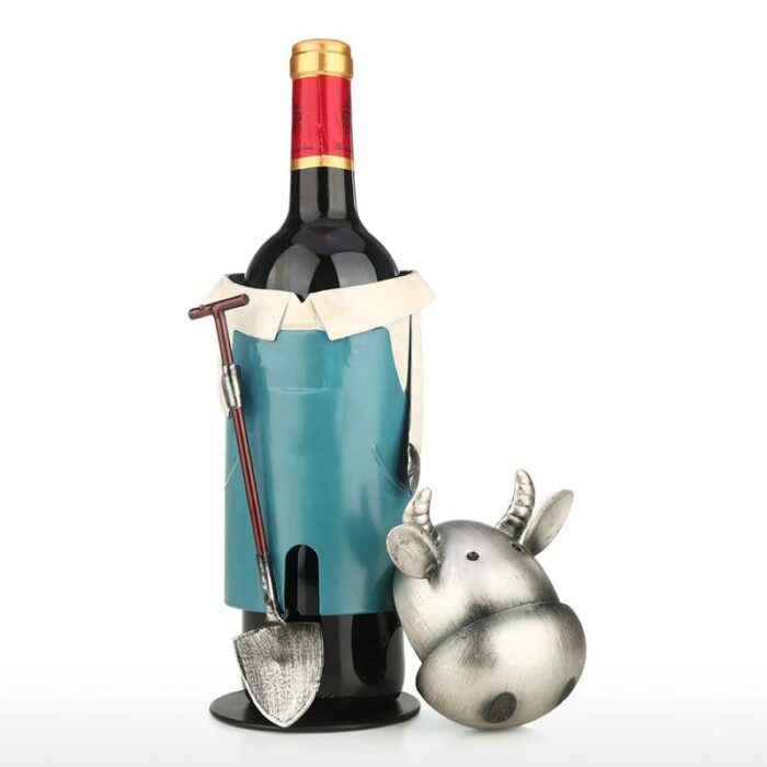 N/A Wine Rack Vintage Pickup Cow Wine Bottle Holder Statue or Decorative Wine Holder Champagne Whisky