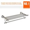 HIGOH Towel Racks, Bathroom Towel Rack Wall Mounted Towel Holder,European Style Towel Rack,Crystal Hardware Bath Towel Holder,Bathroom Solid Punc