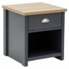 GFW Lamp Table, Engineered Wood, Slate Blue, 45 x 45 x 50 cm