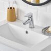 Bristan Orta Chromed Bathroom Basin Sink Monobloc Single Hole Mixer Tap Faucet with Clicker Pop Up Waste (OR BAS C)