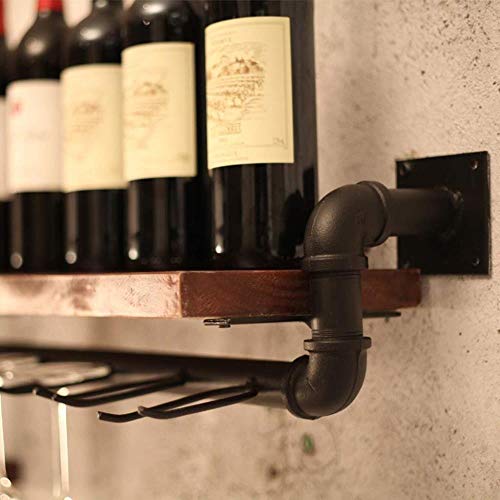 EYLINK Wine Racks,Modern Wall-Mounted Retro Decoration Bar Bar Living Room Kitchen Modern Wall-Mounted Floating Wine Bottle Rack