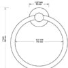 RAKUTE Gold Stainless Steel Towel Holder, Bathroom Wall Mounted Round Towel Rings, Towel Rack, Kitchen Storage Accessories Bathroom Ring