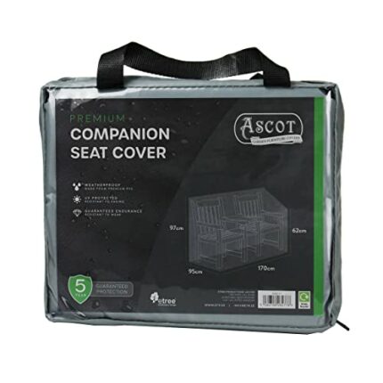 Ascot Premium Companion Seat Cover - 170 X 95 X 62/97 (H) cm Modern Grey