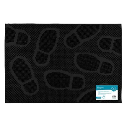 JVL Footprint Scraper Rubber Pin Doormat, 40x60cm