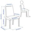 Ikea BERGMUND chair, black/Orrsta light grey