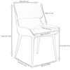 Kitchen Dining Room Furniture Chairs Modern Kitchen Dining Chairs Set Of 2，Water Proof PU Leather Side Chair with Carbon Stee Legs Kitchen Living