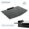 VIVO Floating Wall Mount Tempered Glass Shelf For Dvd Player, Audio, Gaming Systems, Streaming Devices