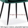 dining chair Kitchen Dining Room Furniture Chairs Dining Chairs Set Of 2 Kitchen Dining Room Leisure Room Corner Chairs Velvet Reception Chairs W