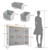 YITAHOME Chest of Drawers, Fabric 7-Drawer Storage Organizer Unit for Bedroom Living Room Closet, Sturdy Steel Frame, Easy Pull Fabric Drawer & W