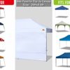 ABCCANOPY Side Panel for 3x6M Straight Leg Gazebo,1 Pack Sidewall Only (Black)