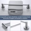 Cobbe Single-Lever Towel Rail, Extendible Towel Rail, 40 cm to 70 cm, Retractable Bathroom Towel Rail, Space Aluminium Towel Rail, Bathroom Towel