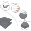 2 x Home Grey Memory Foam Garden Outdoor Chair Seat Pads Pillows Cushions 40x40x4cm Made in Cornwall.