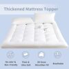 DREAMHOUR Full Size Mattress Pad Thick Breathable Mattress Topper Soft Quilted Fitted Mattress Cover with Deep Pocket Fits 8-18 Inch (54x75 Inche