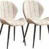 dining chair Kitchen Dining Room Furniture Chairs Dining Chairs Set Of 2 Velvet Padded Seat Sturdy Black Steel Legs Comfy Backrest Kitchen Bedroo