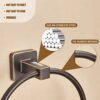 WOLIBEER Bronze Towel Ring,Bathroom Hand Towel Holder Wall Mount,Oil Rubbed Towel Rack Rustic Towel Hanger ORB Farmhouse Bathroom Accessories