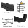 2-Tier Water Bottle Organzier Stackable Water Bottle Storage Rack Freestand Drink Organizer Black Metal Water Bottle Holder for Kitchen Pantry Li