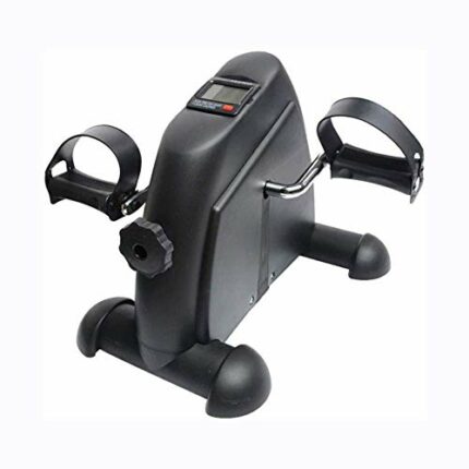 Mini Pedal Exerciser Resistance Bike, Portable Home Leg Arm Cycle Desk Home Seat Gym Pedal with LCD Display and Adjustable Resistance Knob