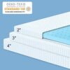 subrtex 3 Inch Double Memory Foam Mattress Topper Cooling Pad Removable with Fitted Washable Bamboo Cover (135x190x7.5cm),White