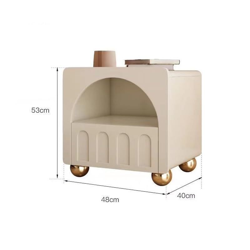 JYDQM Cream-style French Bedside Table Designer Room Locker Small Bedside Cabinet