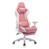 S*MAX Gaming Chair with Footrest Fabric Thicken Seat Ergonomic Gaming Chairs with 3D Armrest Breathable Fabric Headrest Lumbar Support Racing Sty