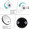 B Beauty Planet Hand Mirror, 25X/1X Double-Sided Hand Held Magnified Mirror & 10X Magnifying Mirror Suction Cup,Perfect for Precise Makeup Applic