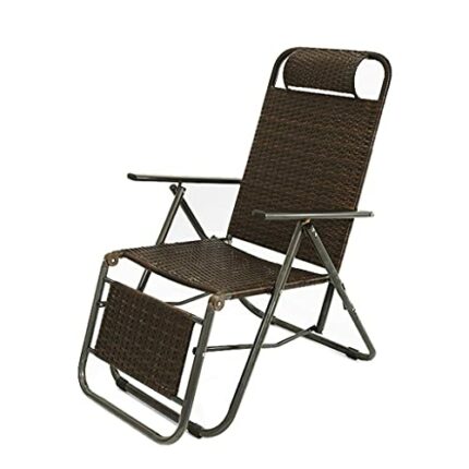 Sywlwxkq Folding Reclining Chairs, Zero Gravity Chairs, Lounger Deck Chairs, Beach Chairs, Sun Lounger, Super Width 53 CM, Beach Patio Garden Cam