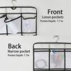 Zimso 30 Pockets Dual Sided Hanging Shoe Organizer Hanging Shoe Shelves , Shoe Hanger Organizer for Closet 43.9 x 43.9 in (Grey)