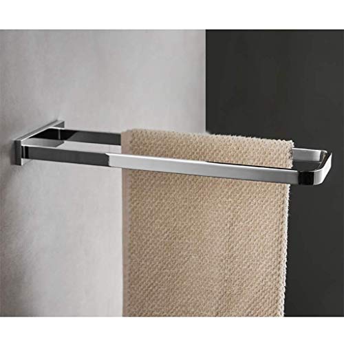 N/A Small Bathroom Kitchen Hand Towel Hanger Sticky Stick on Shower Bar Brushed Stainless Steel