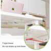 MFLASMF Folding Table Wall Mounted Table, Drop-Leaf Floating Kitchen Dining Table Desk Wall Hanging Side Table, for Small Spaces Home Workstation